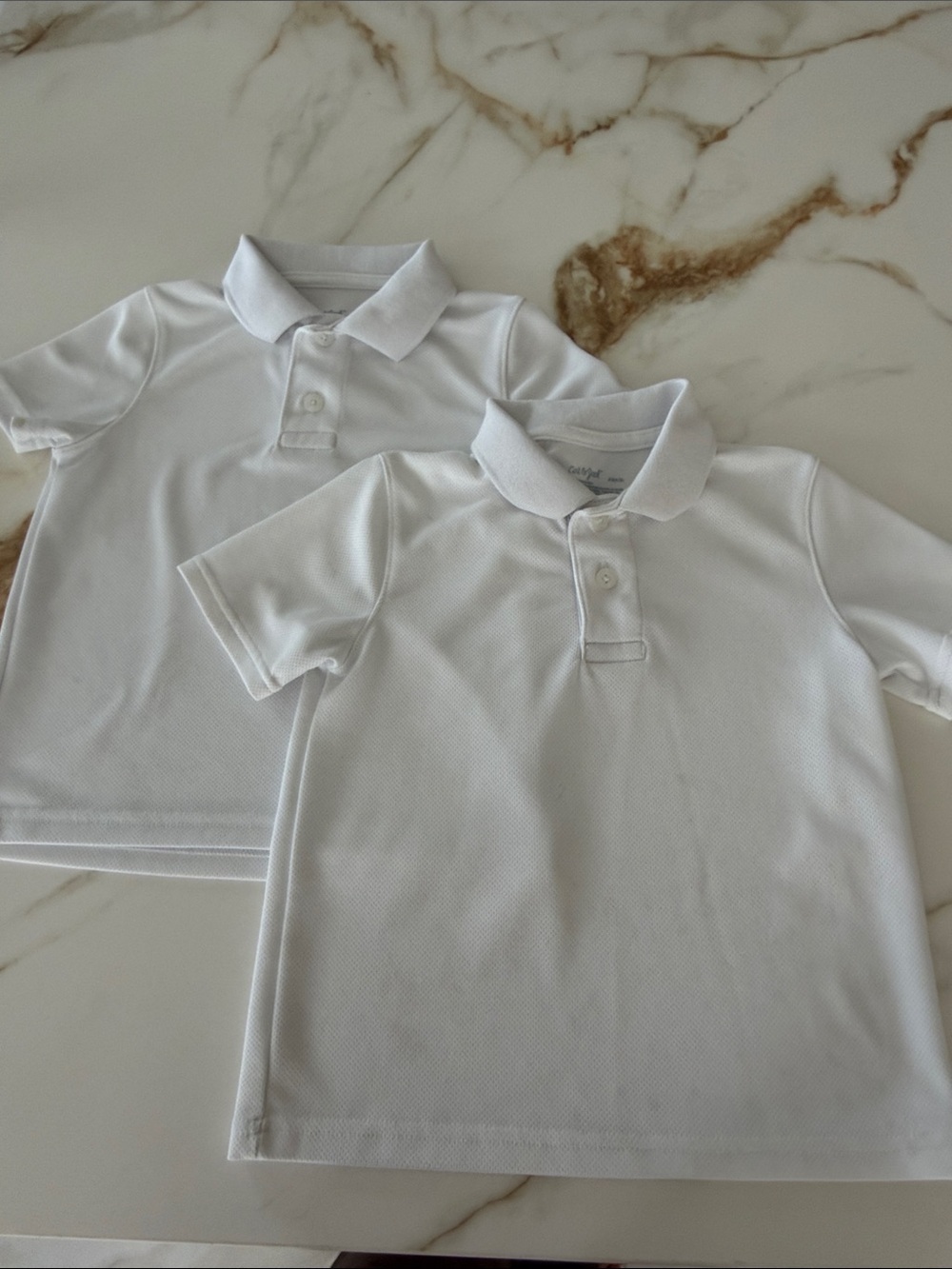 Cat & Jack Classic White Kids Polo Shirt - xs (4-5yr)